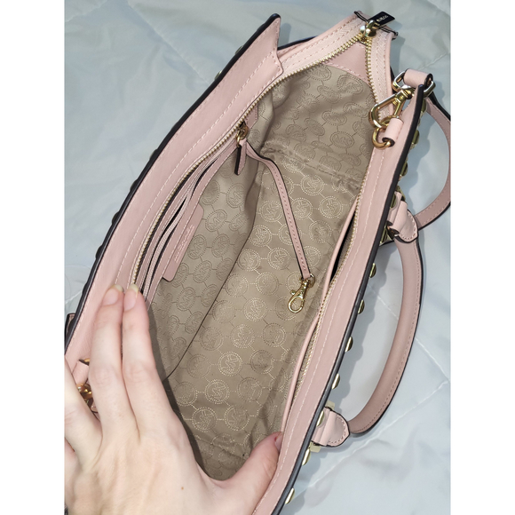 Michael Kors Selma Bag Ballet Pink Studded 9 x 14 in Handbag - Picture 6 of 17